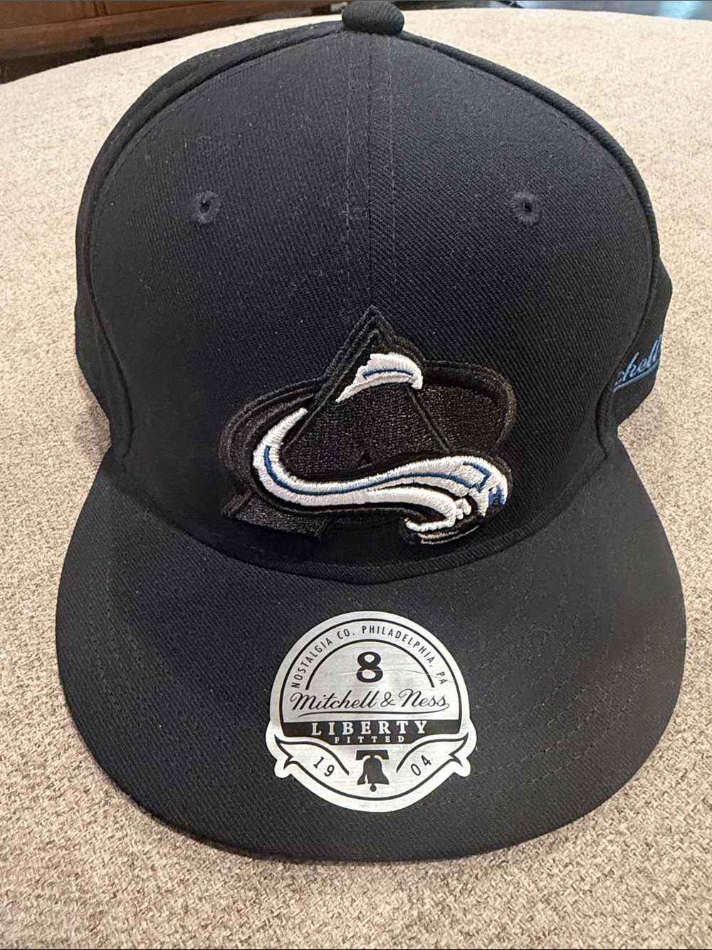 Mitchell & Ness Black Fitted Colorado Avalanche Hat